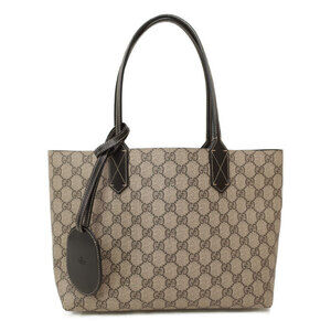 GUCCI Reversible GG Leather Tote Bag Beige Red